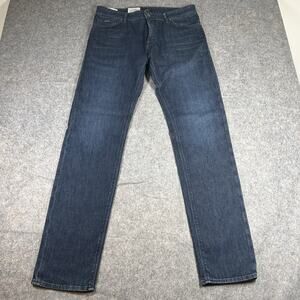 Hugo Boss Men's Jeans Regular Fit 34x34 Dark Blue Denim Cotton Stretch